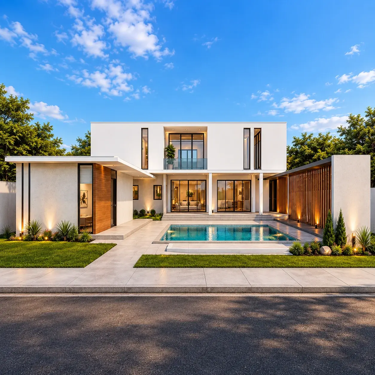Daylight exterior rendering of Vee’s House in Katamanso