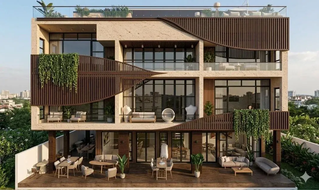 Architectural rendering of the proposed Oura by Bamboo development.