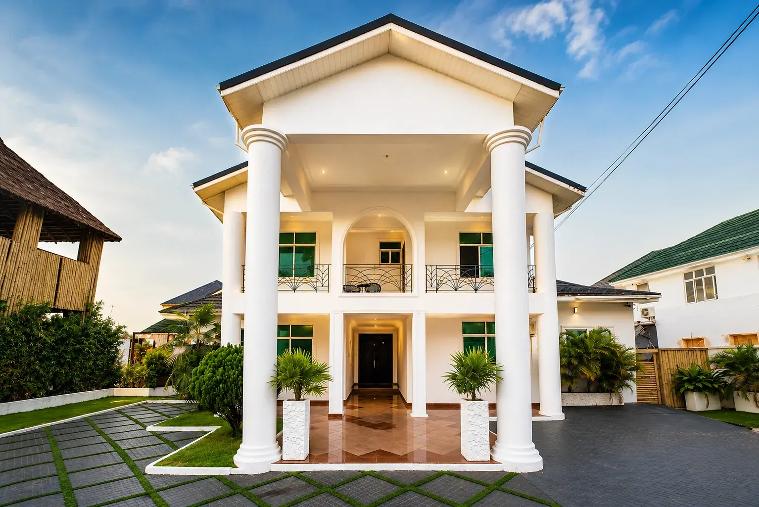 The Bamboo House villa exterior and entrance